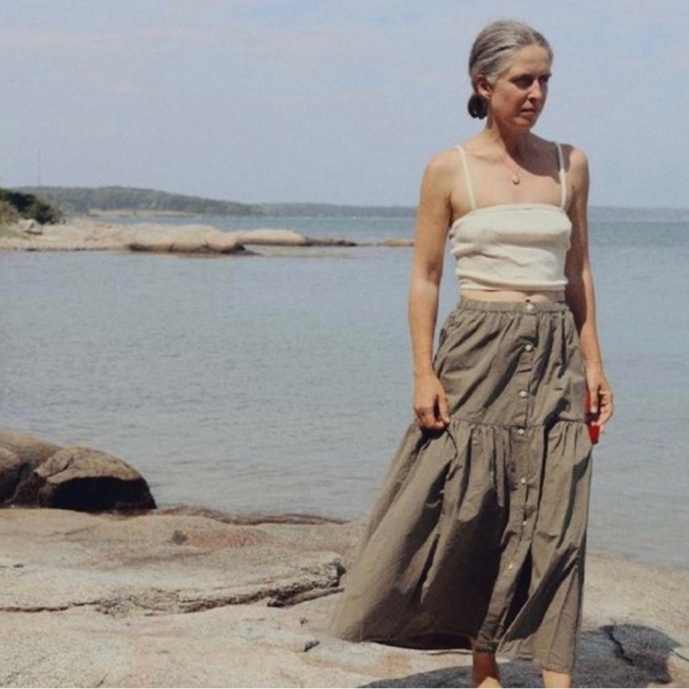 Rudy Jude sage green pointelle backyard tank